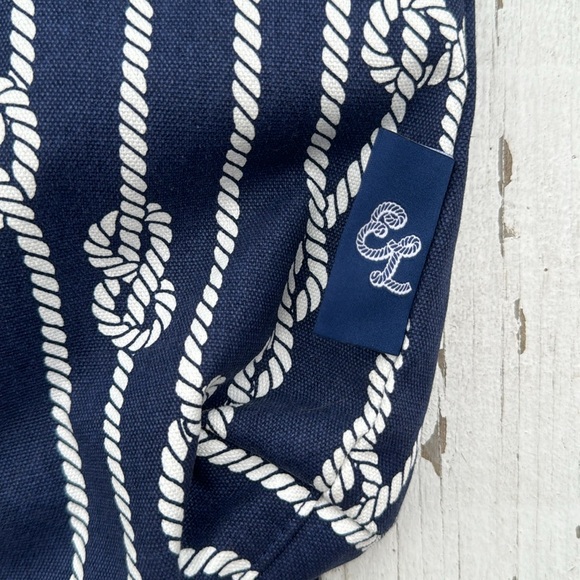 Nautical Themed Rope Pattern Canvas Beach Tote - Picture 4 of 6